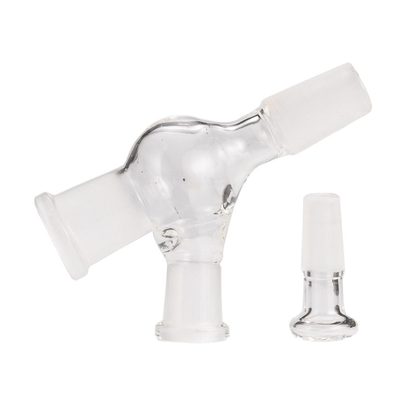 14mm female to 14mm male pass through glass adapter