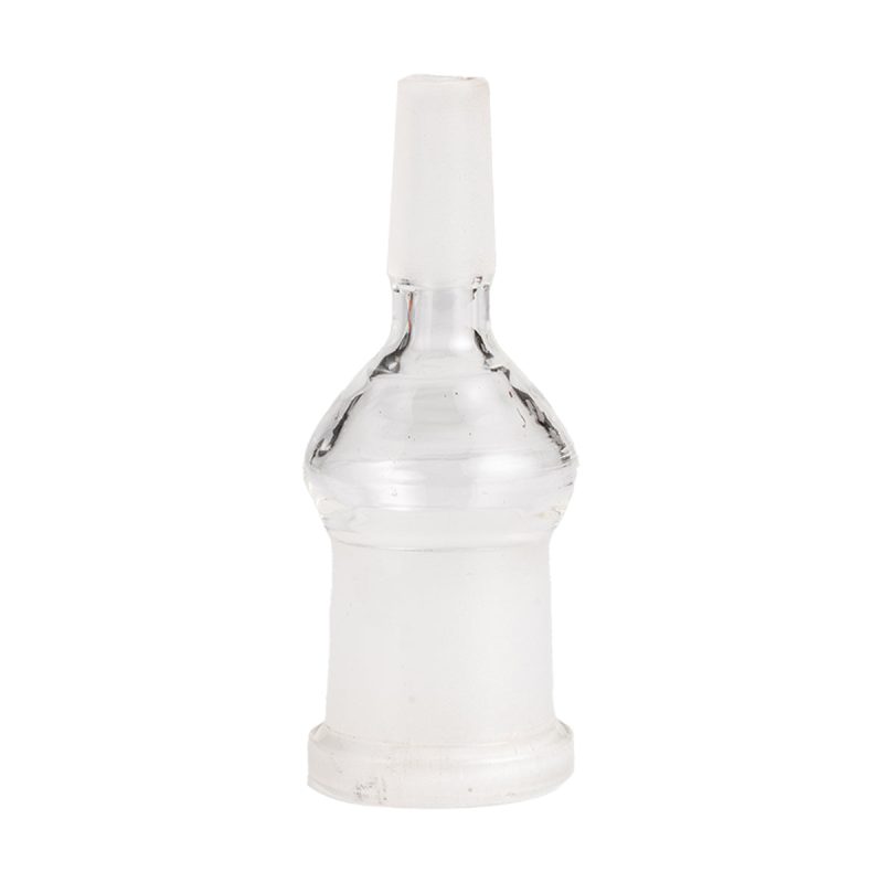 18mm female to 10mm male glass adapter front close view