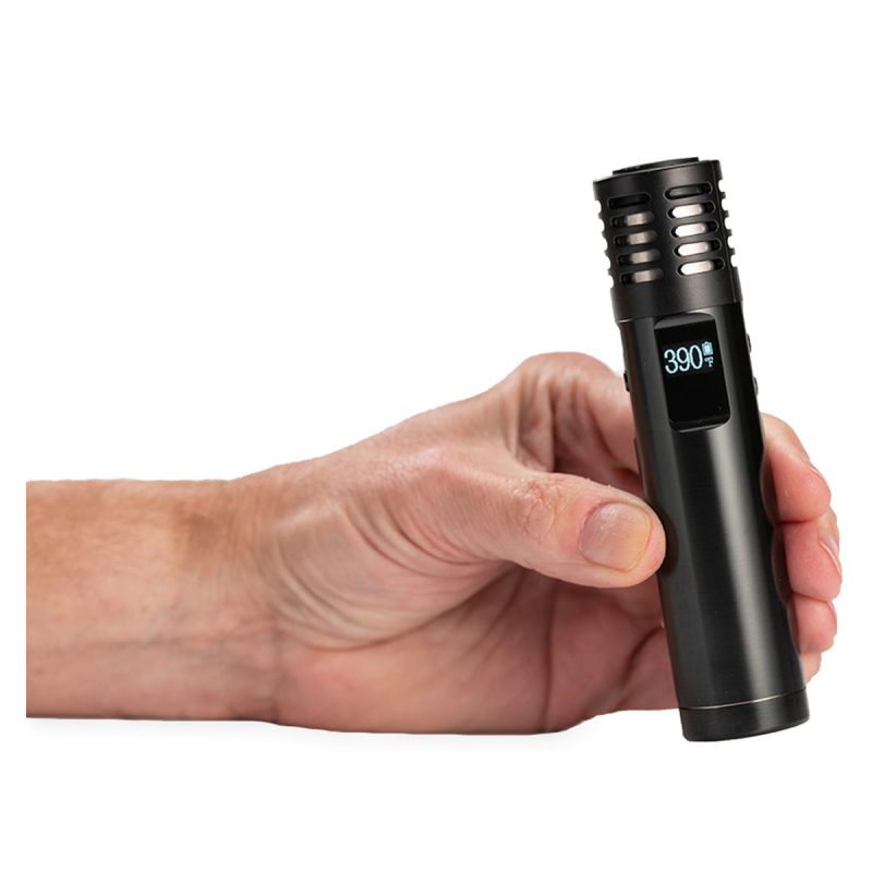 arizer air max vaporizer in hand view