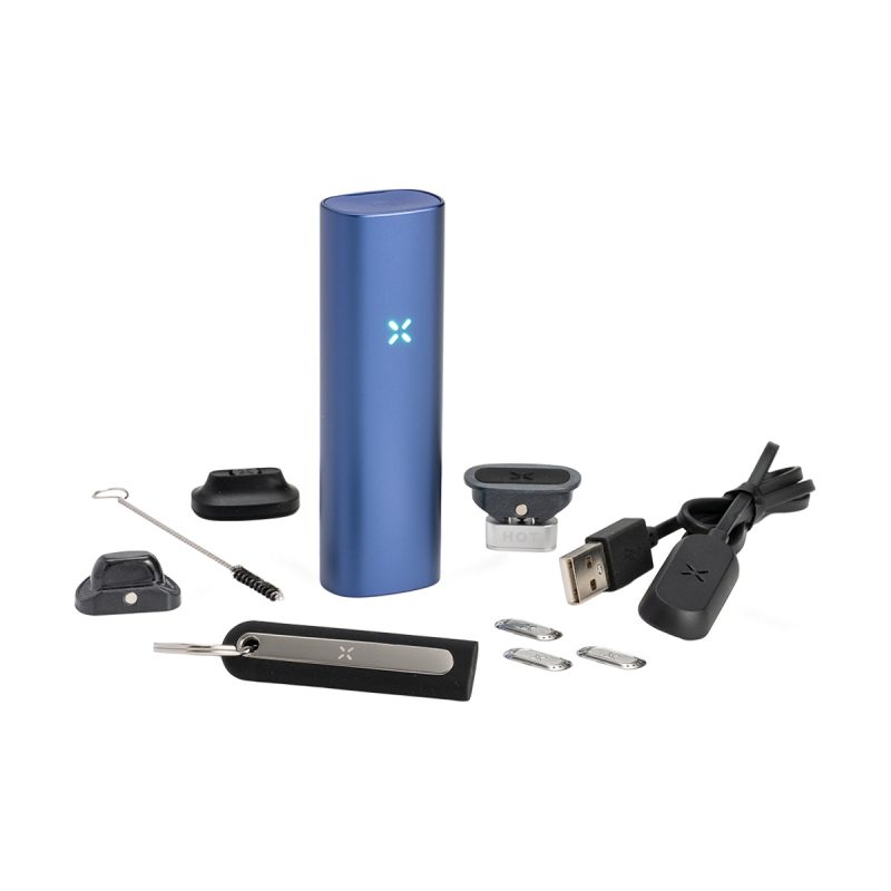 pax plus vaporizer periwinkle in box contents